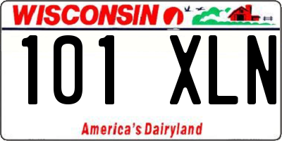 WI license plate 101XLN