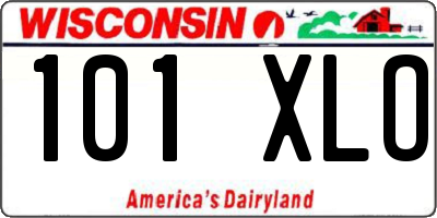WI license plate 101XLO