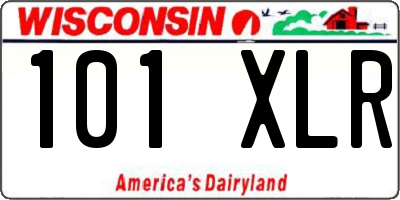 WI license plate 101XLR