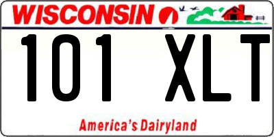 WI license plate 101XLT