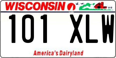 WI license plate 101XLW