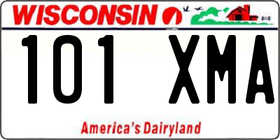 WI license plate 101XMA