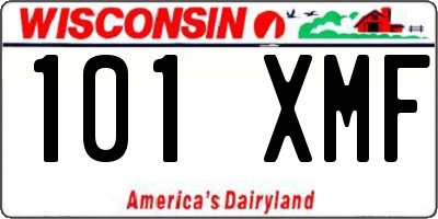 WI license plate 101XMF