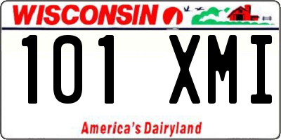 WI license plate 101XMI