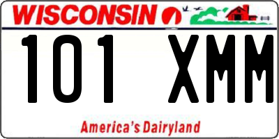 WI license plate 101XMM