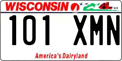 WI license plate 101XMN