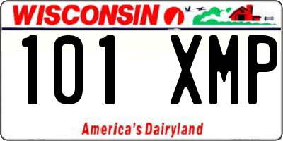 WI license plate 101XMP