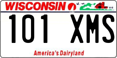 WI license plate 101XMS