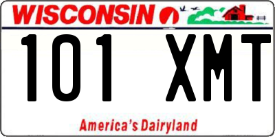 WI license plate 101XMT