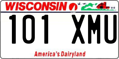 WI license plate 101XMU