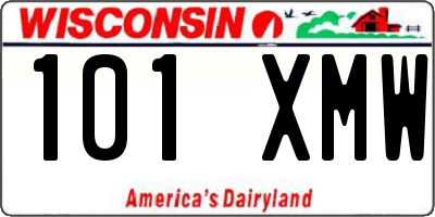 WI license plate 101XMW