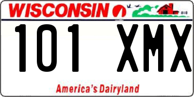 WI license plate 101XMX