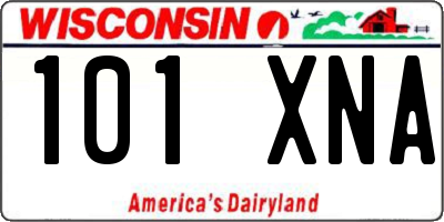 WI license plate 101XNA