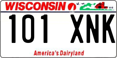 WI license plate 101XNK