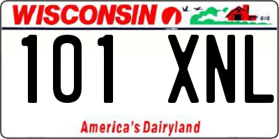 WI license plate 101XNL