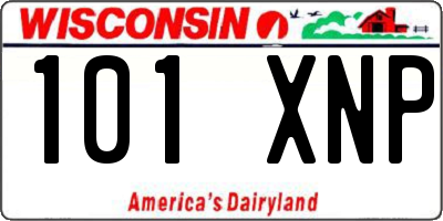 WI license plate 101XNP