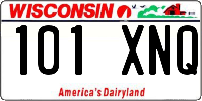 WI license plate 101XNQ
