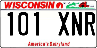 WI license plate 101XNR