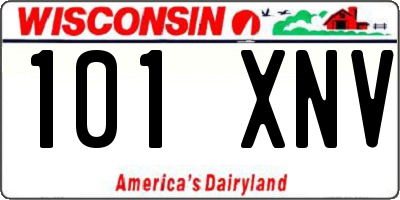 WI license plate 101XNV