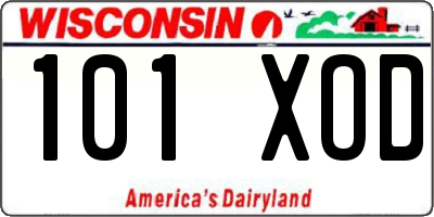 WI license plate 101XOD