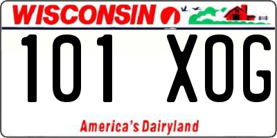 WI license plate 101XOG