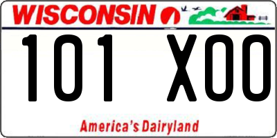 WI license plate 101XOO