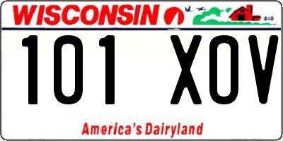 WI license plate 101XOV