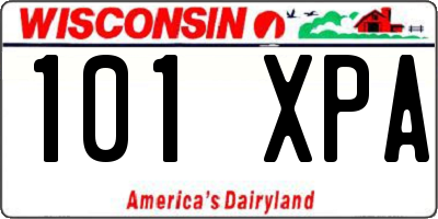 WI license plate 101XPA