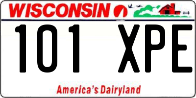 WI license plate 101XPE