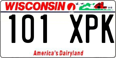 WI license plate 101XPK