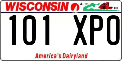 WI license plate 101XPO