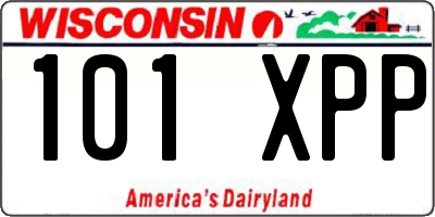 WI license plate 101XPP