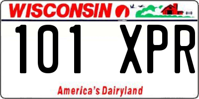 WI license plate 101XPR
