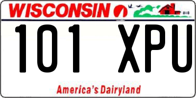 WI license plate 101XPU