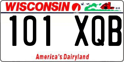 WI license plate 101XQB
