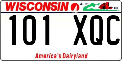 WI license plate 101XQC