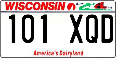 WI license plate 101XQD