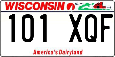 WI license plate 101XQF