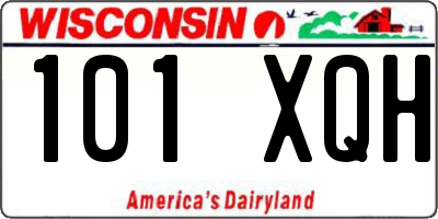 WI license plate 101XQH