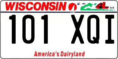 WI license plate 101XQI