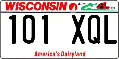 WI license plate 101XQL