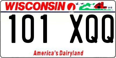 WI license plate 101XQQ