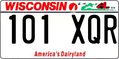 WI license plate 101XQR
