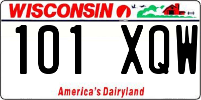 WI license plate 101XQW