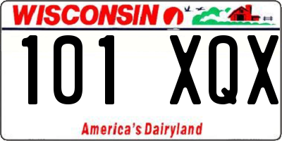 WI license plate 101XQX
