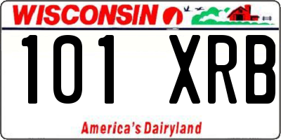 WI license plate 101XRB