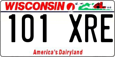 WI license plate 101XRE