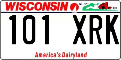 WI license plate 101XRK