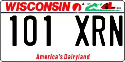 WI license plate 101XRN