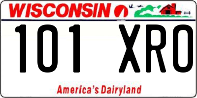 WI license plate 101XRO
